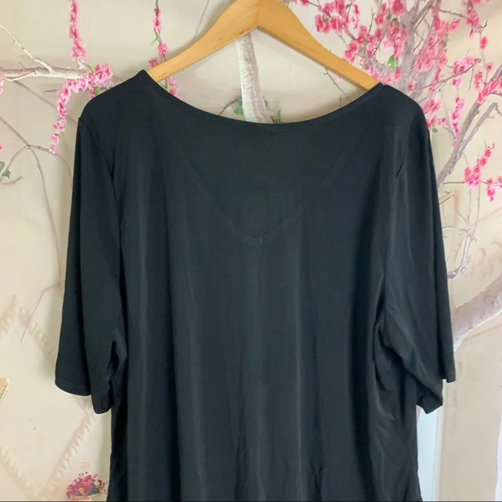 NEW TORRID BLACK STUDIO KNIT V-NECK BODYSUIT - Picture 7 of 11